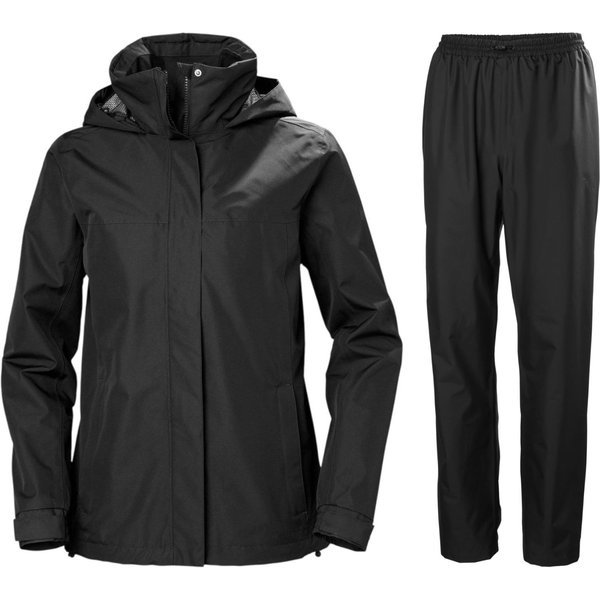 Helly Hansen Aden/HH Rain, Regenset, Damen, schwarz