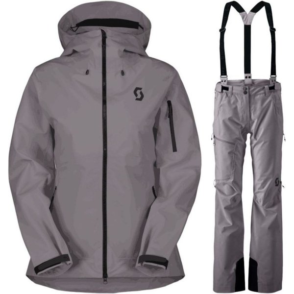 Scott Explorair 3L, set giacca + pantaloni shell, donna, grigio