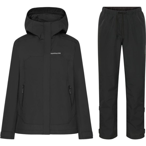 Didriksons Grit Regenset, Damen, schwarz