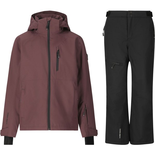 Whistler Rossburg Ski-Jacken-/Skihosen-Set, Junior, Huckleberry/Schwarz