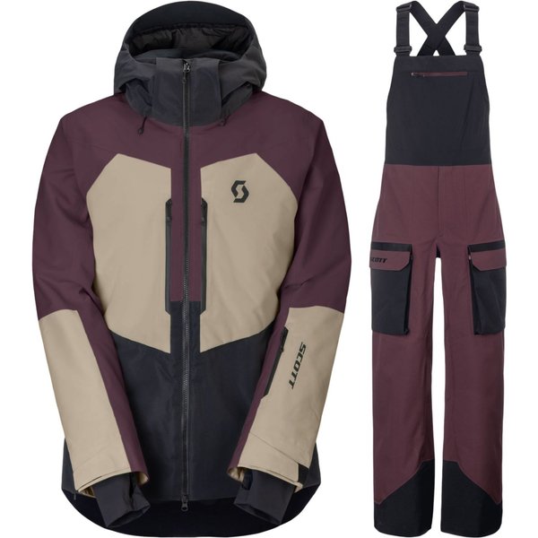Scott Ultimate Dryo Skiset, Herren, cocoa red/beige/rot/schwarz