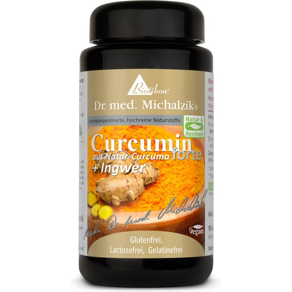 Curcumin forte aus Natur-Curcuma + Ingwer | 1350mg Curcuma-Naturextrakt | 90 Kapseln | Dr. med. Michalzik