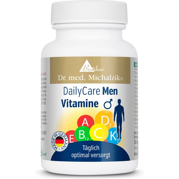 DailyCare-Men-Vitamine 30 Kapseln | 0,8mg Vitamin A | 30 Kapseln | Dr. med. Michalzik