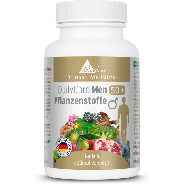 DailyCare-Men-50-Pflanzenstoffe 90 Kapseln | 75mg L-Arginin | 90 Kapseln | Dr. med. Michalzik