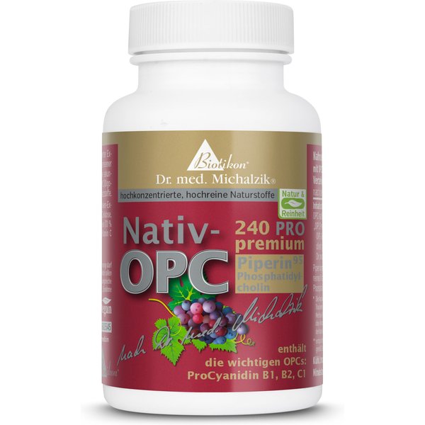 OPC-Premium-Piperin-PRO | 450mg Vitis vinifera Extrakt | 72 Kapseln | Dr. med. Michalzik