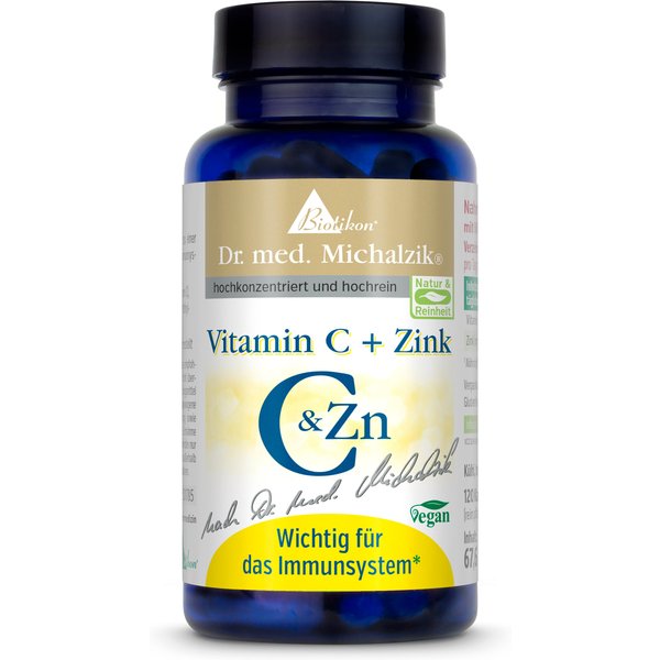 Vitamin C + Zink | 900mg Vitamin C | 120 Kapseln | Dr. med. Michalzik