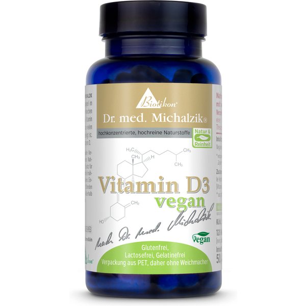 Vitamin-D3-vegan | 0,025mg Veganes Vitamin D3 | 120 Kapseln | Dr. med. Michalzik