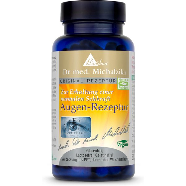 Augen-Rezeptur | 25mg Lutein | 90 Kapseln | Dr. med. Michalzik