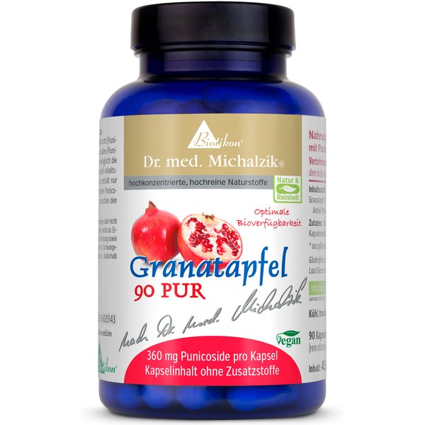 Granatapfel | 1200mg Punica granatum Extrakt | 90 Kapseln | Dr. med. Michalzik