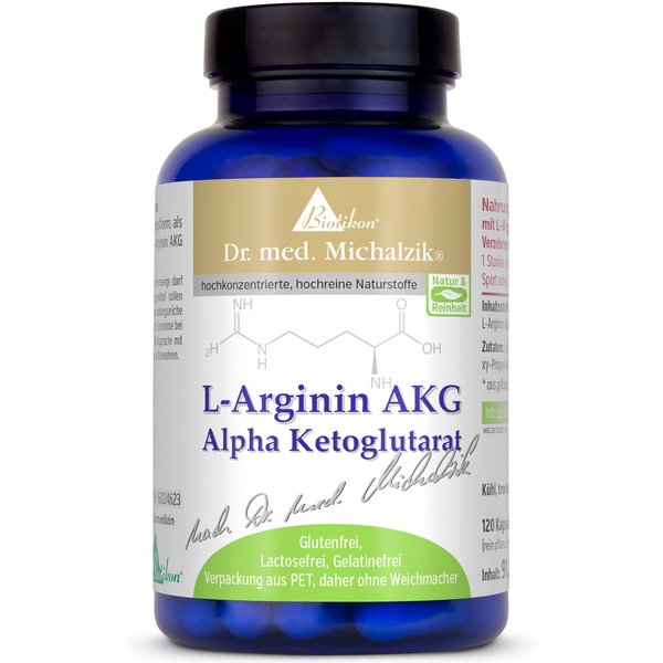 Arginin-Alpha-Ketoglutarat | 2500mg L-Arginin Alpha-Ketoglutarat | 120 Kapseln | Dr. med. Michalzik