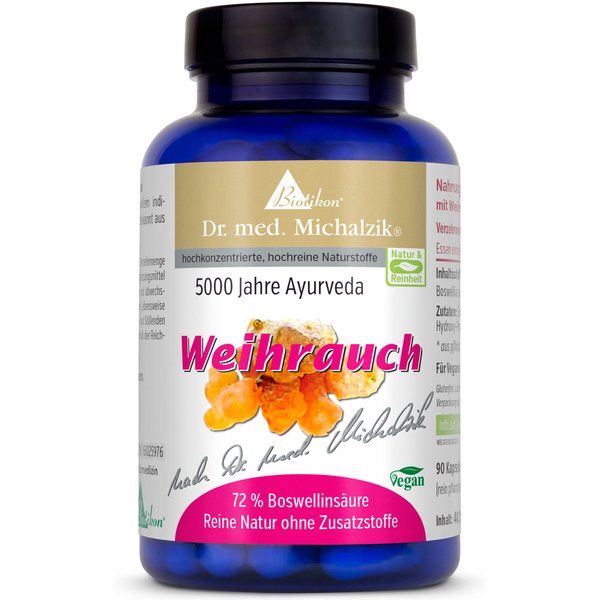 Weihrauch-72 | 400mg Boswellia Serrata | 90 Kapseln | Dr. med. Michalzik