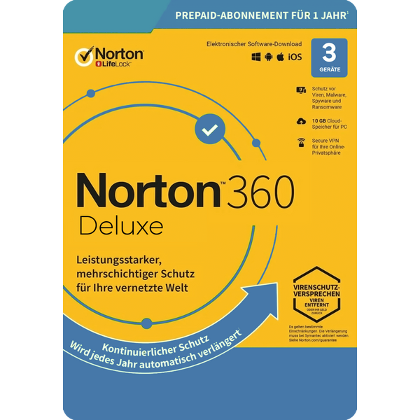 Norton 360 Deluxe, 25 GB Cloud-Backup 3 Dispositivi / 1 Anno-image