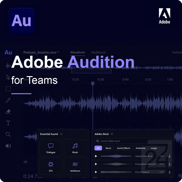 Adobe Audition For Teams Edu 50 - 99 Utente/I-image