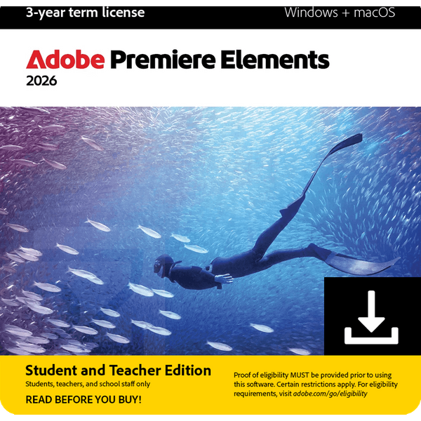 Adobe Premiere Elements 2026 - Edu/Gov Gouvernment (Gov) 1 - 9 Utente/I-image