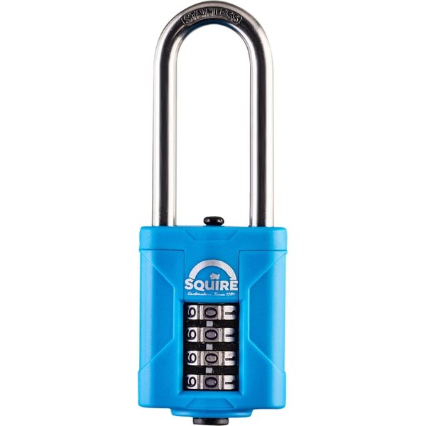Squire CP40S25 Heavy-Duty Rustproof Marine Combi Padlock 40mm Long Shackle 63mm Boxed CP40S25BX