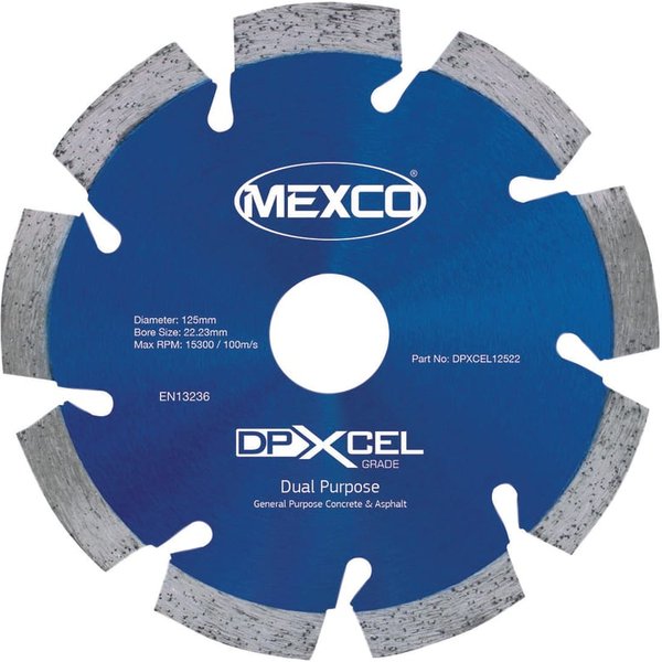 MEXCO XCEL Grade Dual Purpose Diamond Blade 125 x 22mm DPXCEL12522