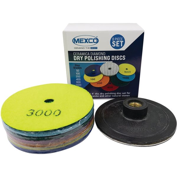 MEXCO Ceramica Diamond Dry Polishing Kit, 8 Piece MEXPOLKIT