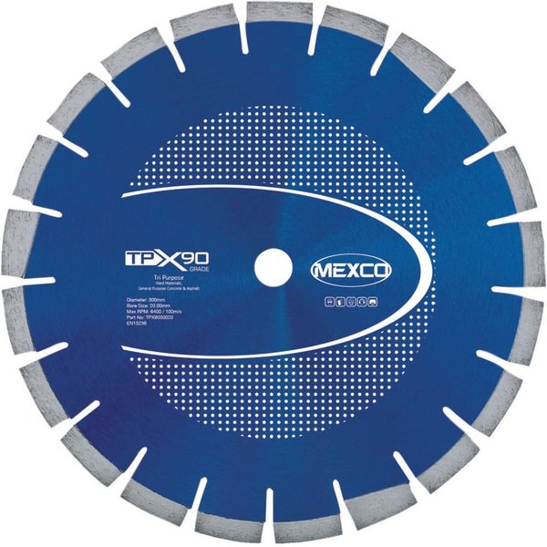 MEXCO TPX90 Tri Purpose Diamond Blade 300 x 20mm TPX9030020