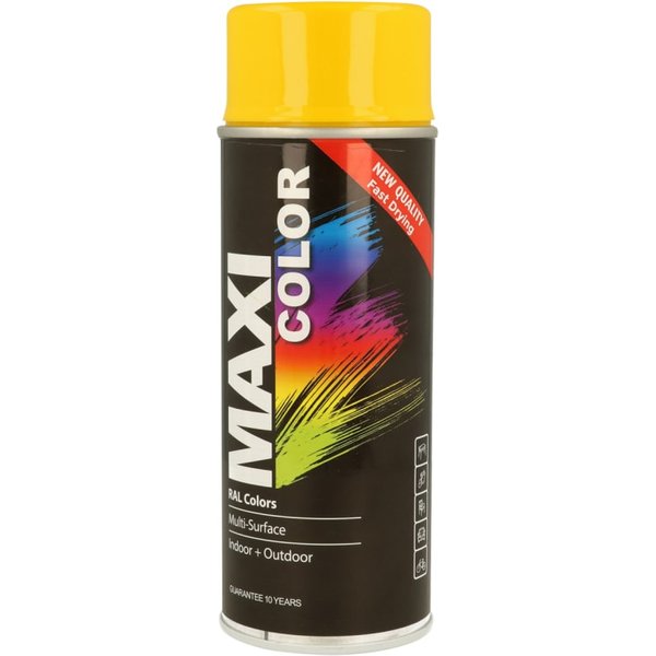 MAXICOLOR Spray Paint Gloss Rape Yellow 400ml MX1021 MX1021