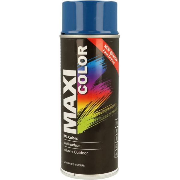 MAXICOLOR Spray Paint Gloss Genetian Blue 400ml MX5010 MX5010