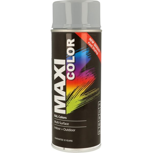 MAXICOLOR Spray Paint Gloss Silver Grey 400ml MX7001 MX7001
