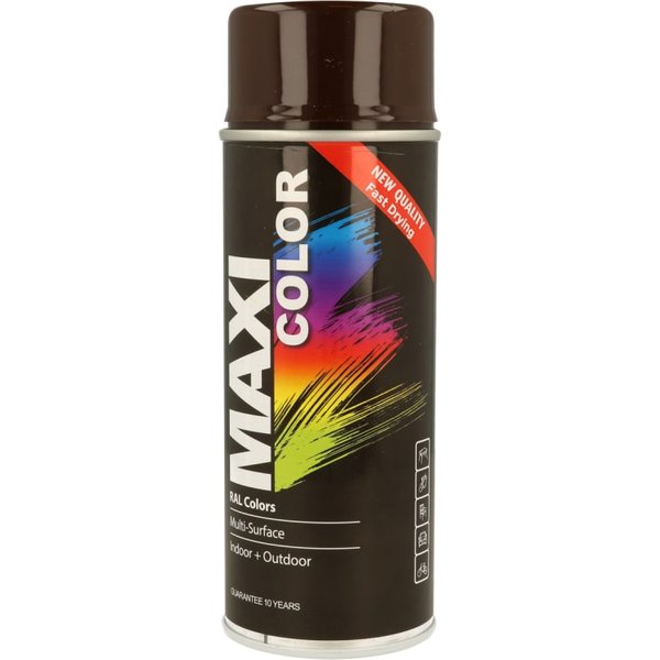 MAXICOLOR Spray Paint Gloss Chocolate Brown 400ml MX8017 MX8017