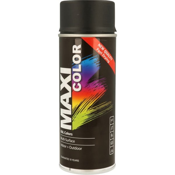 MAXICOLOR Spray Paint Matt Deep Black 400ml MX9005M MX9005M
