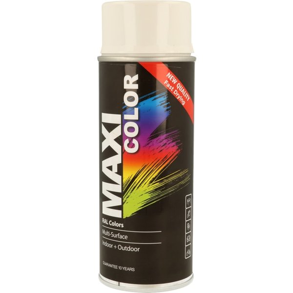 MAXICOLOR Spray Paint Gloss White 400ml MX9010 MX9010