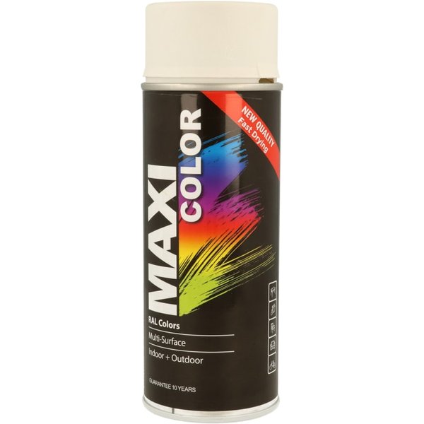 MAXICOLOR Spray Paint Matt White 400ml MX9010M MX9010M