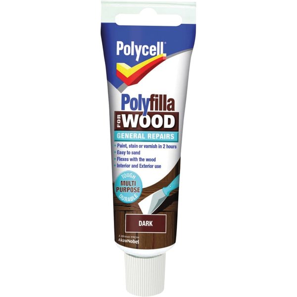 Polycell Polyfilla For Wood General Repairs Tube Dark 75g 5207200