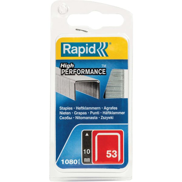 Rapid 53/10B 10mm Galvanised Staples (Pack 1080) 40109504