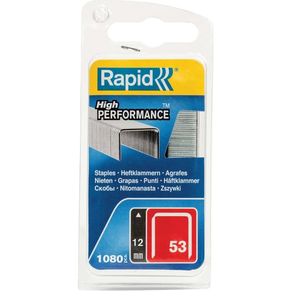 Rapid 53/12B 12mm Galvanised Staples (Pack 1080) 40109505