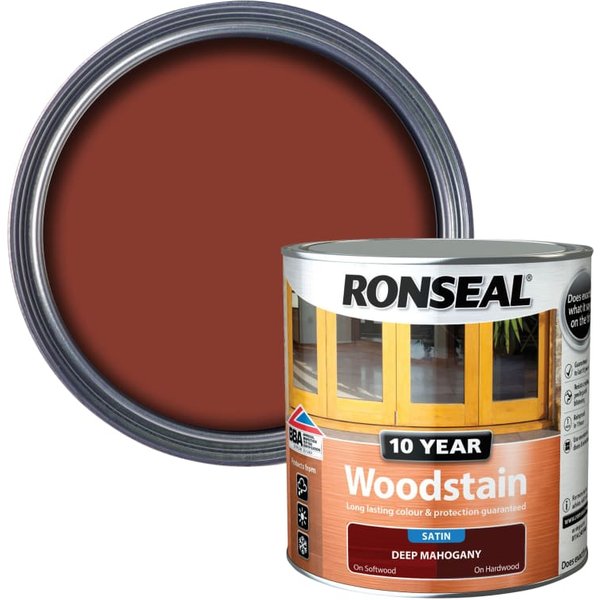 Ronseal 10 Year Woodstain Deep Mahogany 2.5 litre 38686
