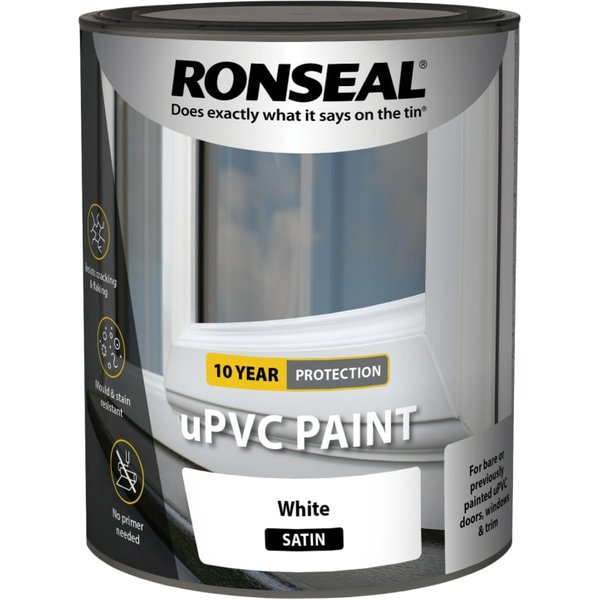 Ronseal uPVC Paint White Satin 750ml 39392