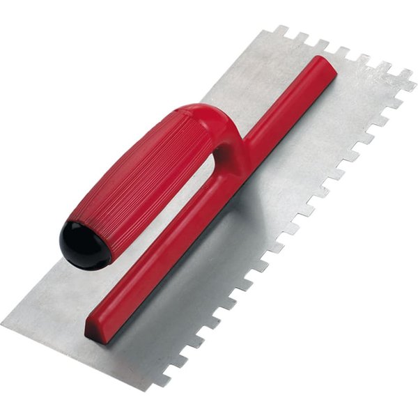 RUBI TILING TOOLS PRO Steel Notched Trowel 11 x 4in x 1/4in Notch 25903