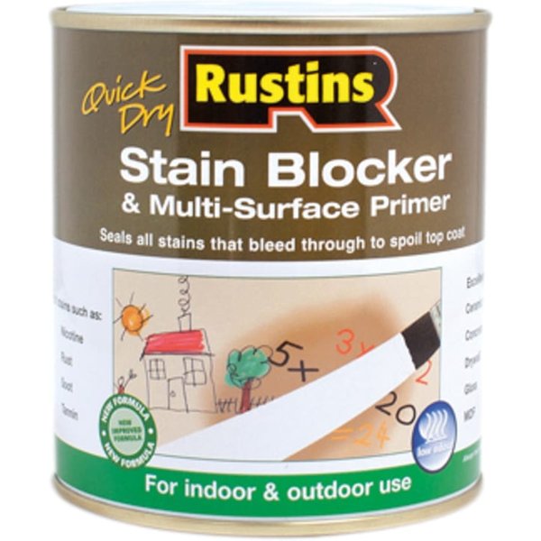 Rustins Quick Dry Stain Block & Multi Surface Primer 1 litre SBMP1000