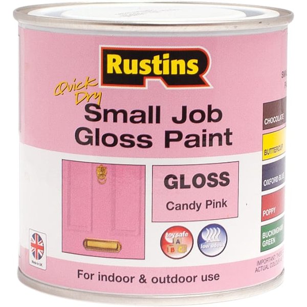 Rustins Quick Dry Small Job Gloss Candy Pink 250ml GPPIW250