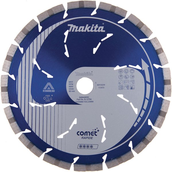 Makita B-12784 Comet Rapide Dry & Wet Diamond Wheel 230mm B‑12784