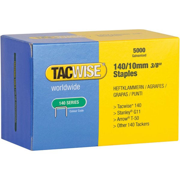 Tacwise 140 Galvanised Staples 10mm (Pack 5000) 0342
