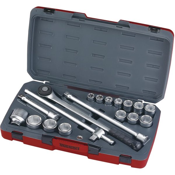 Teng T3418-6 Socket Set of 18 Metric 3/4in Drive T3418-6