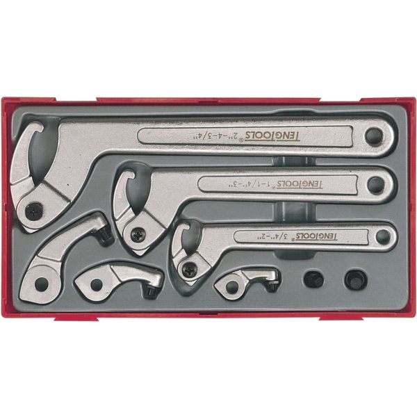 Teng TTHP08 Hook & Pin Wrench Set, 8 Piece TC33
