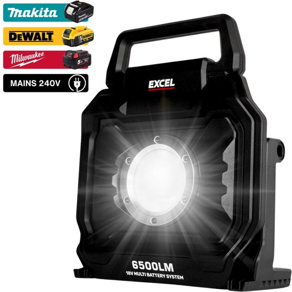 Excel 18V/240V LED Work Light 6500 Lumens 18V/240V