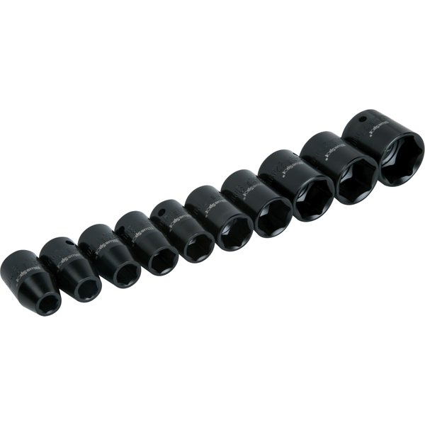 BlueSpot Tools 1/2in Metric Impact Socket Set 9-27mm, 10 Piece 1537