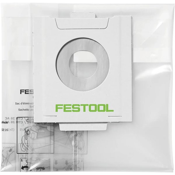 Festool ENS-CT 48 AC/5 Disposable Dust Collection Bag Pack of 5 - 497540