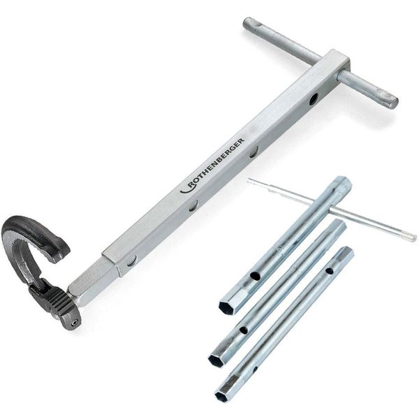 Rothenberger Telescopic Basin Wrench With Monoblock Tap Spanner Set 19599