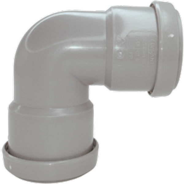 Davant Push Fit Knuckle 90° Bend Grey EP07G
