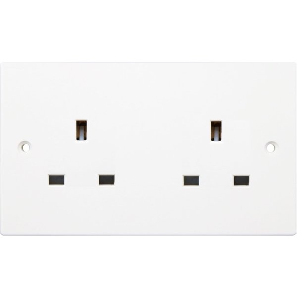 Securlec 2 Gang Unswitched Socket SL9494