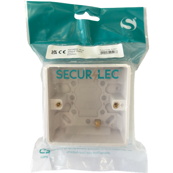 Securlec Single Pattress Box Bagged SL9517