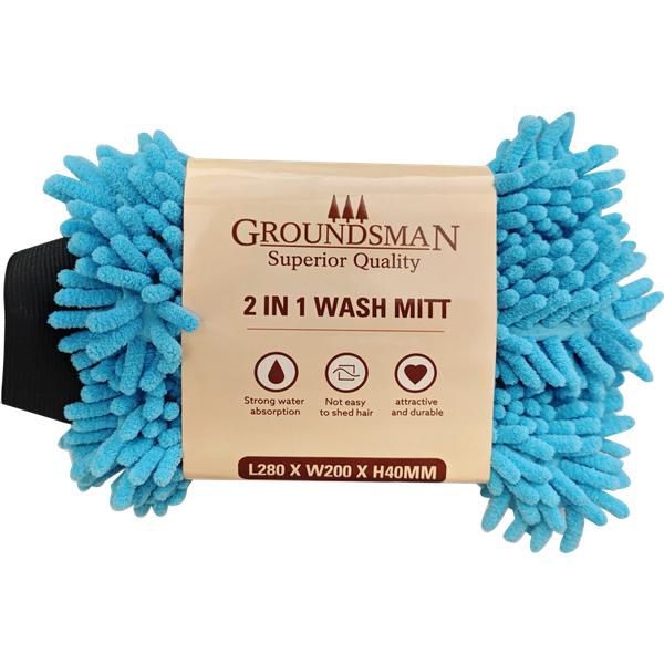 Groundsman 2 In 1 Microfibre Wash Mitt GMMF40