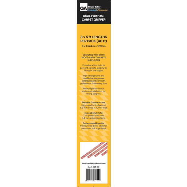 QA Carpet Gripper 5ft Retail Pack QAA-GST-DD
